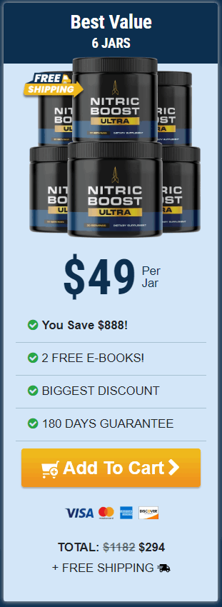 Nitric boost price 6 bottle